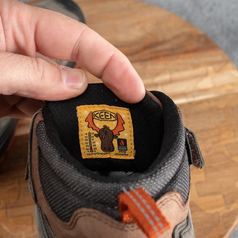 KEEN Z9519‎ Kids Brown Youth Redwood Mid WP Boot Size US 4 EU 36